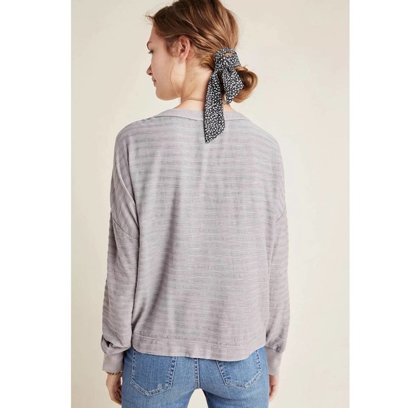 anthropologie // delilah grey pullover top - Picture 4 of 13